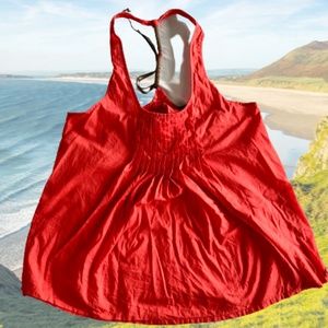 Hurley Womens Tank Top T Shirt Racerback Orange Workout Yoga Size Small